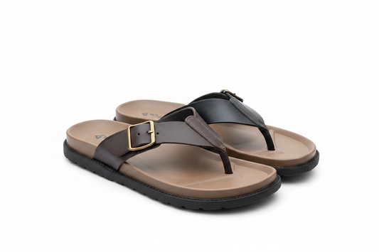 Brown Leather Sandals - Clean