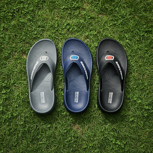 Skechers Sandals with Grass Background